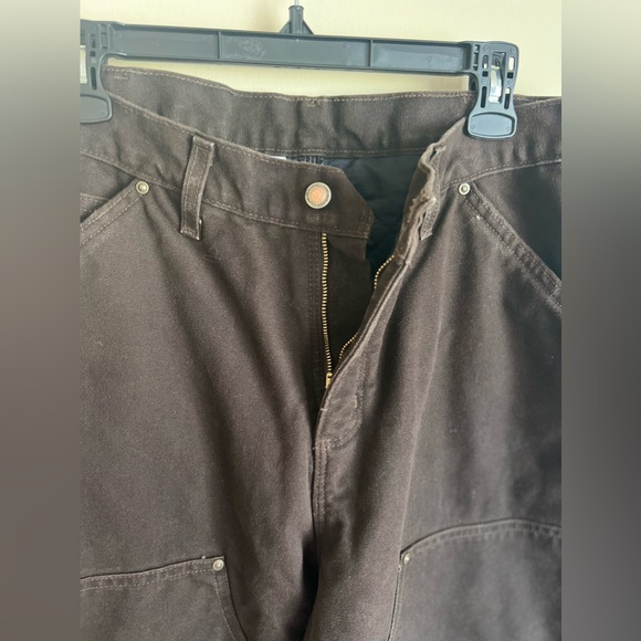 Carhartt Mens Brown Utility Carpenter Insulated Work Pants Dark Brown Size 14x32 - Picture 9 of 9
